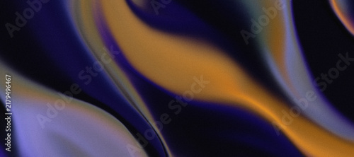 Obraz na plátně Soft blurry fluid silky waves gradient background abstract warm golden orange de