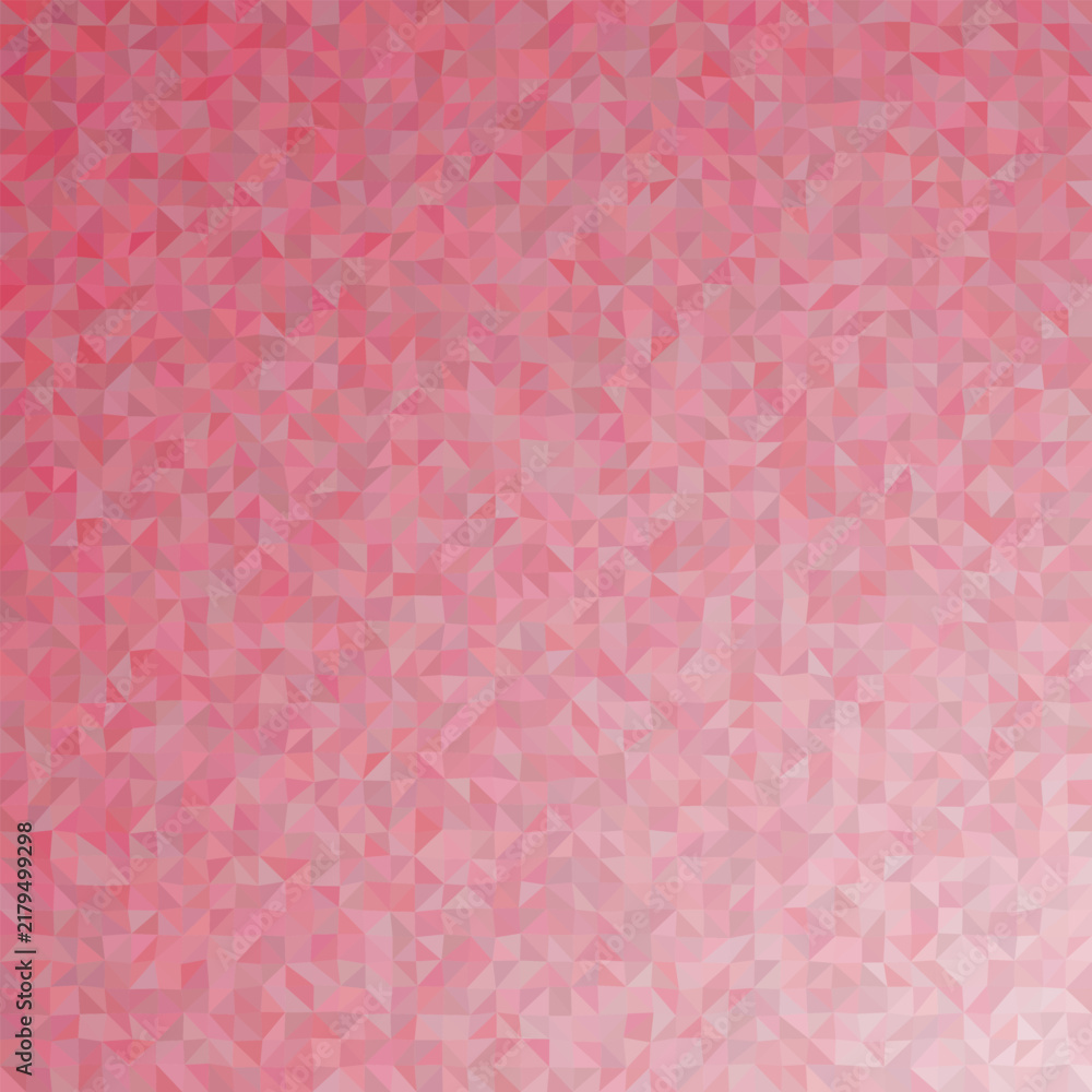 Fototapeta premium Abstract pink mosaic background with geometric triangle pattern and bright gradient