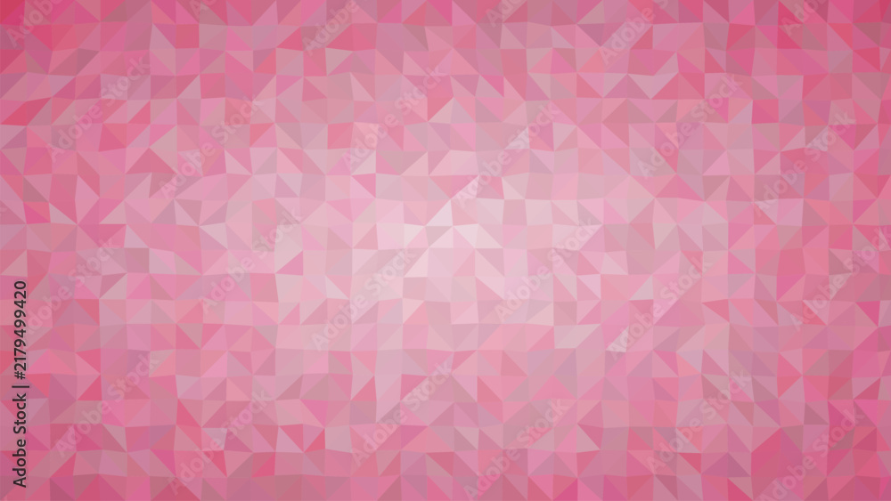Fototapeta premium Abstract pink geometric low poly background texture with center glow