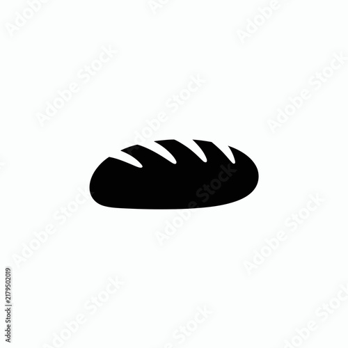 Bread loaf silhouette icon
