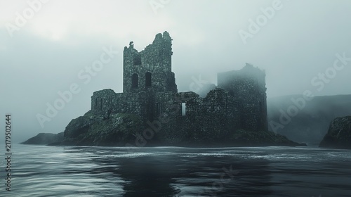 castle in the middle of the sea