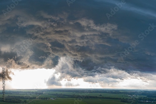Photography 63891-03014 Aerial view of thunderstorm clouds Marion Co. IL