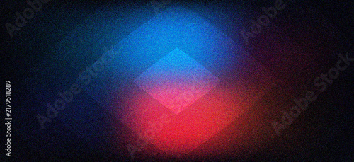 Cuadro en lienzo Abstract geometric background with soft gradient diamond shapes in deep blue, pu