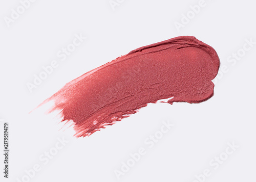 Matte lipstick smear on white surface