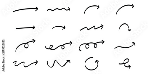 A versatile hand-drawn arrow pack containing creative sketch-style navigation arrows, curved pointers, and doodle direction elements. Eps art design doodle sign. 