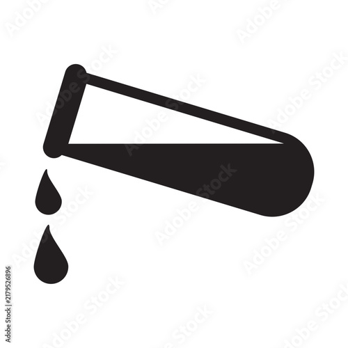 Chemical Test Tube Pouring Liquid Laboratory Science Icon