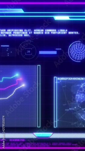 Animation of scientific data processing over screen