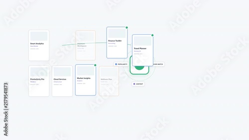 Automated Candidate Evaluation and Relevance Scoring Motion Graphic Interface