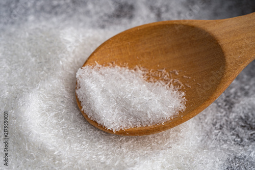 MSG Monosodium glutamate flavor enhancer added to make food taste better.