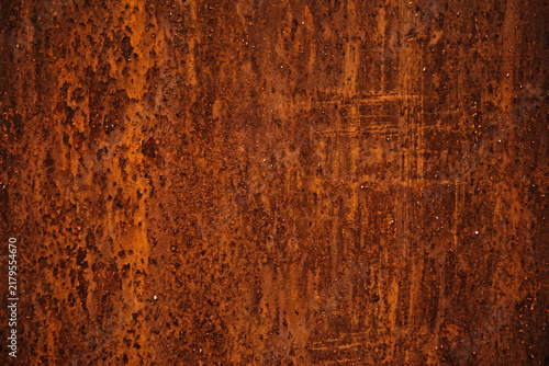 Copper Rust Orange Scratched Metallic Texture Background