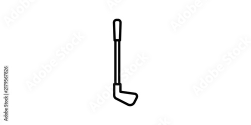 Konstfotografi Golf club icon in black outline for sporting recreation and pastime