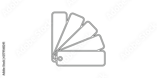 Obraz na plátne Color swatch icon set for design choice and palette selection.