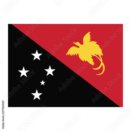 Papua New Guinea national flag background. Papua New Guinea flag icon