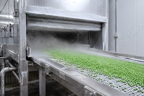 IQF Tunnel Freezer Freezing Green Peas