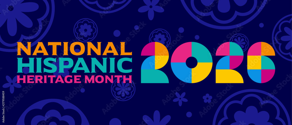 Naklejka premium Hispanic Heritage Month 2026