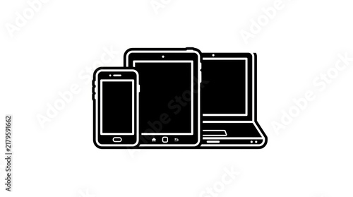 Collection of modern electronic devices including smartphone tablet and laptop.