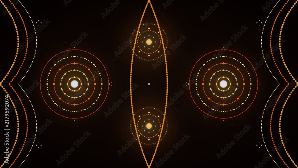 Abstract Geometric Golden Mosaic Seamless Pattern Background