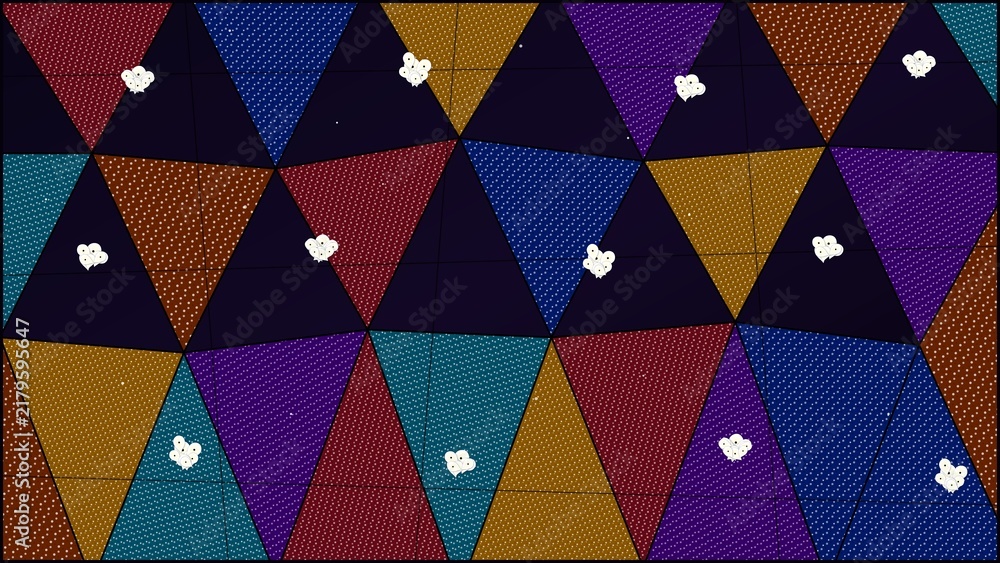 Vibrant Abstract Mosaic Pattern with Colorful Geometry