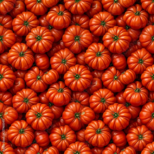 Ripe Red Heirloom Tomatoes Seamless Background Fresh Organic Vegetables Texture