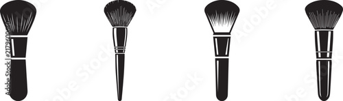Makeup Brush Set Isolated on White Background