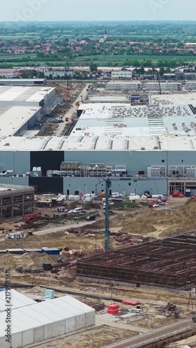 Chinese electric car factory construction site in szeged, hungary