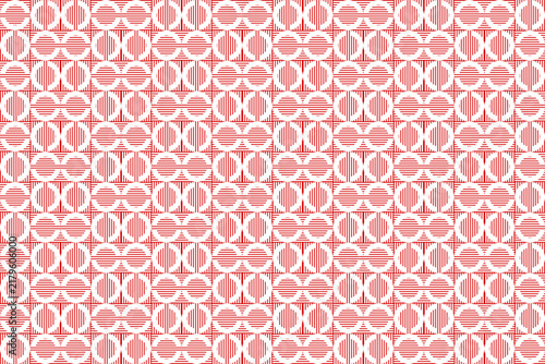 Red and White Striped Arc Geometric Pattern Background