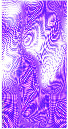 An abstract vertical purple background featuring a wavy halftone pattern