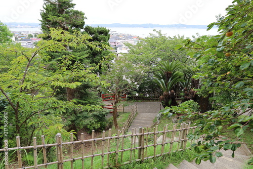 Obraz na plátne A Japanese temple : a scene of the precincts of Daifuku-ji Temple in Tateyama Ci