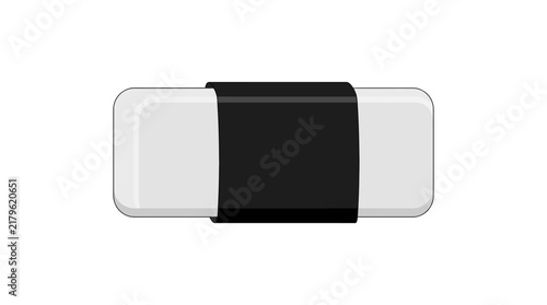 White Eraser Vector Illustration