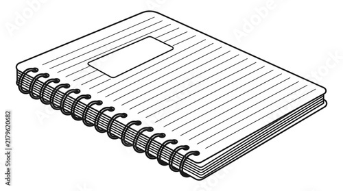 Spiral Notebook Isometric Vector Illustration