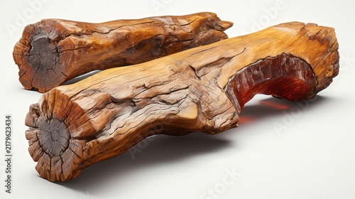 A Rustic Wood Log with a Resin Inlay, Displaying the Natural Beauty of Both Materials