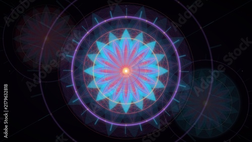 Cosmic Mandala Background Abstract Geometric Sacred Geometry