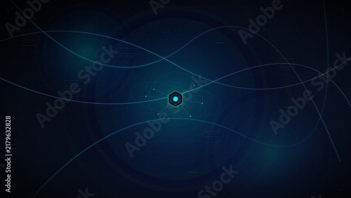 Abstract Digital Data Flow and Matrix Code Background