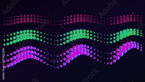 Neon Cyber Wave Halftone Gradient Background