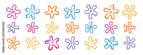 Bild auf Leinwand doodle hand drawn bikini bottom flowers, summer decoration, bikini botton sky elements