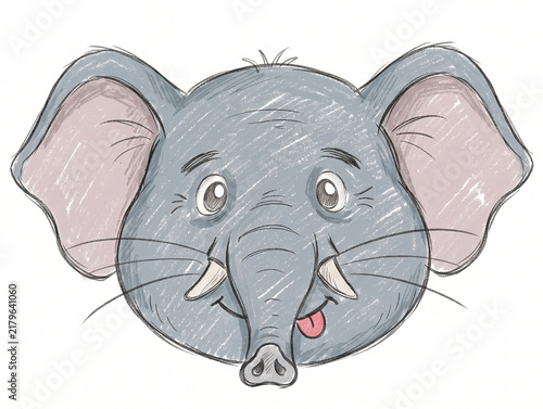 Canvas Print elephant face
