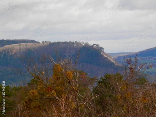 Obraz na płótnie Eine Wanderung vom Landgrafenturm zum Napleonstein auf auf dem Windknollen in Je