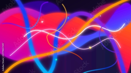 Fotografie Cosmic Nebular Flow Abstract Fluid Art Background