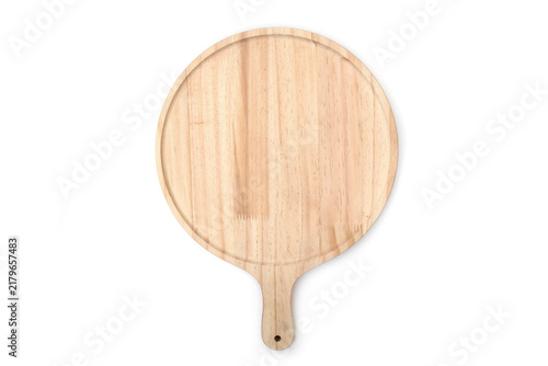  Wood cutting board on white background