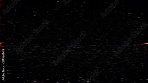 Dark starry night sky background with subtle light streak across the horizon