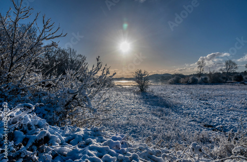 Konstfotografi Winter Wonderland Blue Hour In Tamworth