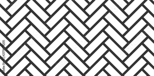 Herringbone Pattern. A classic herringbone pattern rendered in bold black and white stripes, creating a sophisticated and timeless geometric design.
