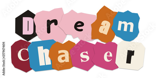 Colorful dream catcher with letters spelling dream class
