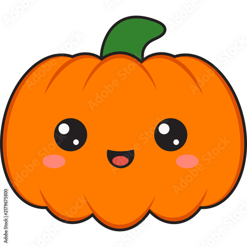 Cute Kawaii Halloween Pumpkin Illustration