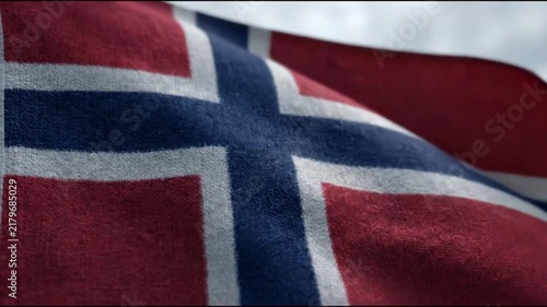 waving flag of Norway