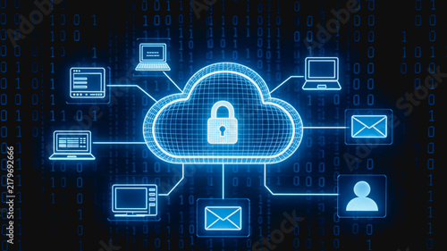 Secure Cloud Storage Network Connected to Various Digital Devices