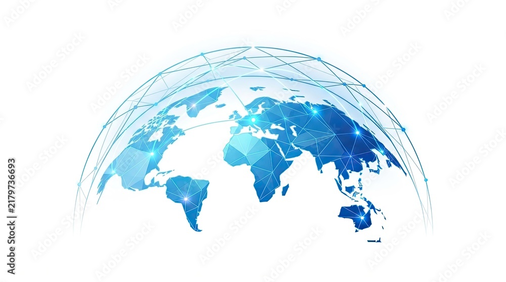 Fototapeta premium blue world map