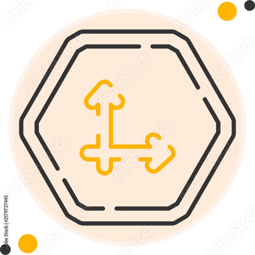 Fotografie Intersect Vector Icon