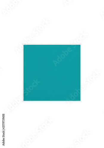 Solid square shape with a bright teal blue color texture for design backgrounds and patterns isolated on transparent background