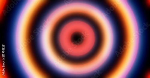 Vintage red gradient brush circle isolated on a black background, creating a bold, textured, artistic abstract composition.